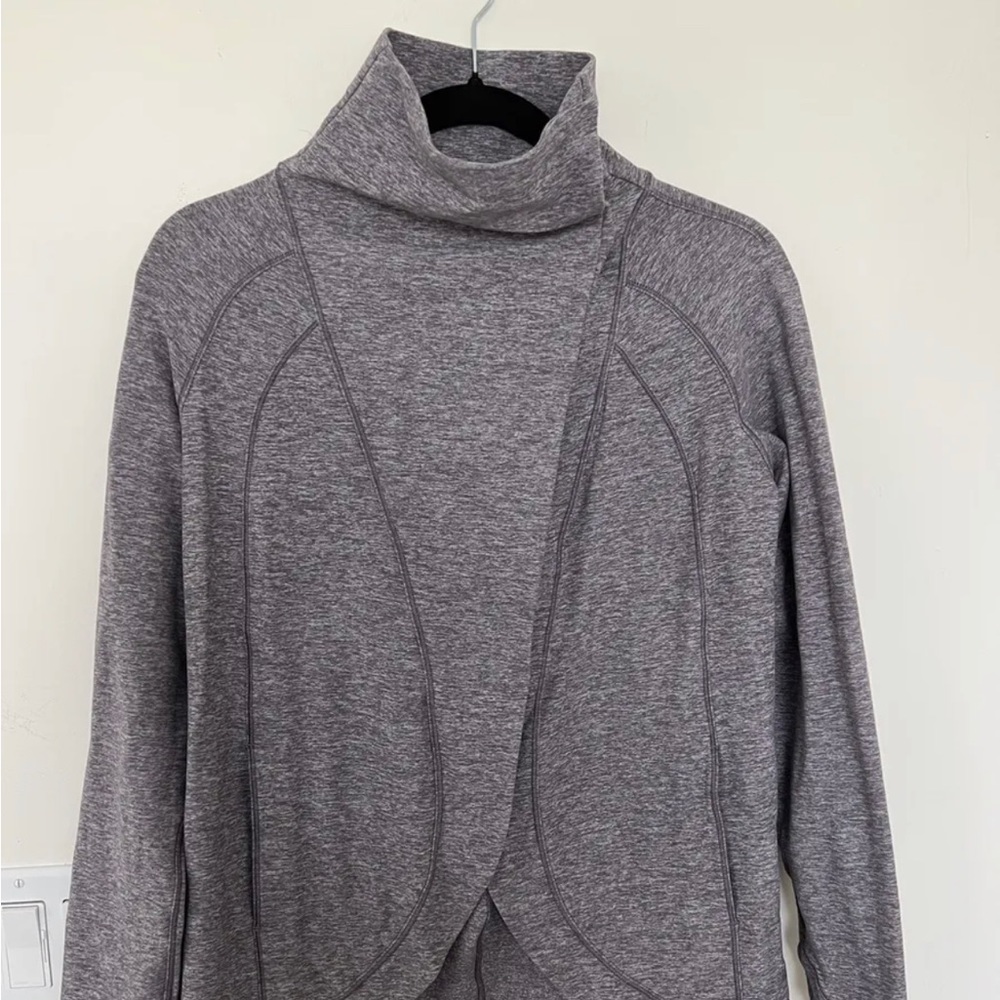 Lululemon Rulu Rally Wrap Womens Size 4 Heathered Graphite Purple Jacket Wrap
